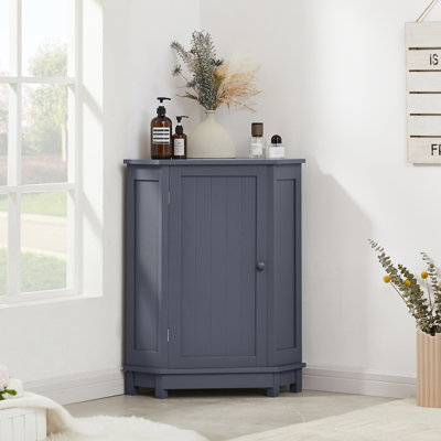 Armoire de salle de bain d'angle avec tablette réglable