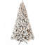 Arbre de Noël enneigé 9 pi avec 650 lumières UL blanc chaud, embouts en PVC de 1930, fil mémoire dépliable et support en métal stable pour un décor des Fêtes enneigé