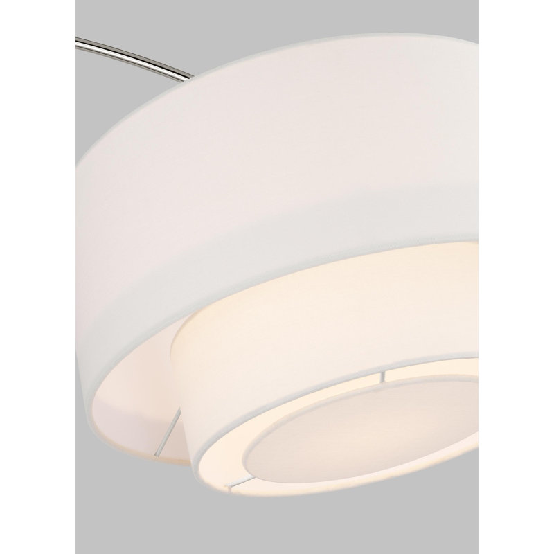 Sawyer Arched Floor Lamp, Polished Nickel
