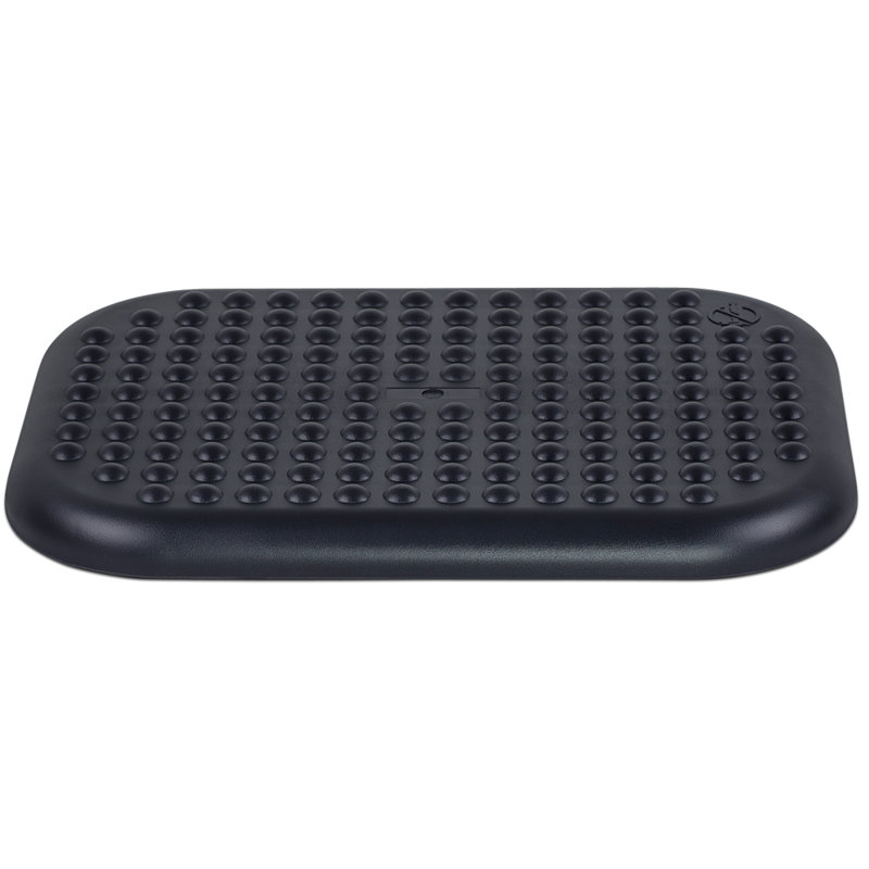 Black Adjustable Ergonomic Foot Rest with Massage Surface