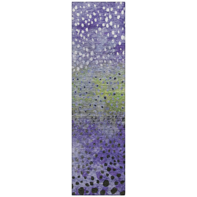 Nuvane Purple Washable Indoor-Outdoor Rug - 