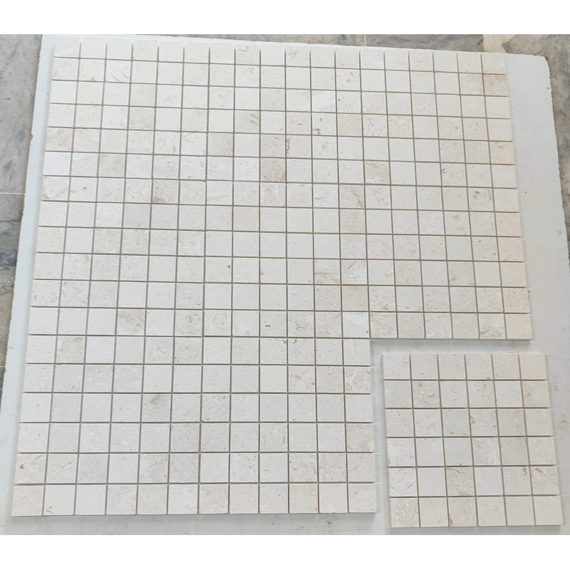 Honed 2" x 2" Limestone Grid Mosaic Wall & Floor Tile