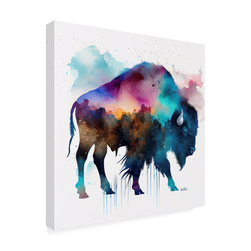 Art sur toile «Buffalo Ben Heine Buffalo», H 14 po x l 14 po