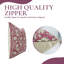 Housse de coussin en mélange de lin fabriqué à la main Fabividine - coussin imprimé en bloc pour canapé, Manikarnika, rose-114976935