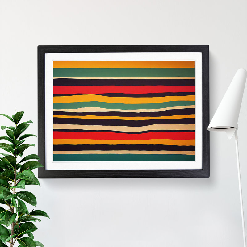 Abstract Striped Vol.2 - Framed Print, Black Framed, 46cm H x 64cm W x 2cm D