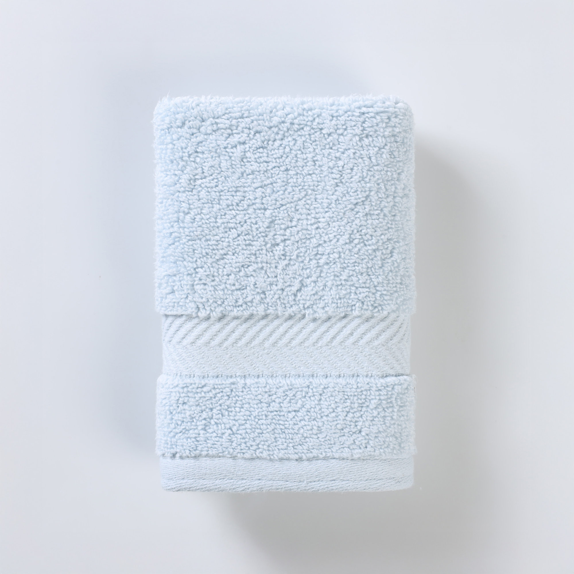 Rane Plush Cotton Washcloth, Pale Blue