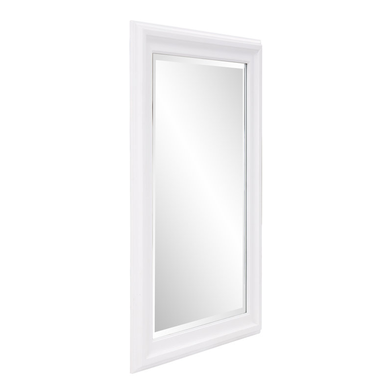 Mora Solid Wood Rectangle Mirror, White