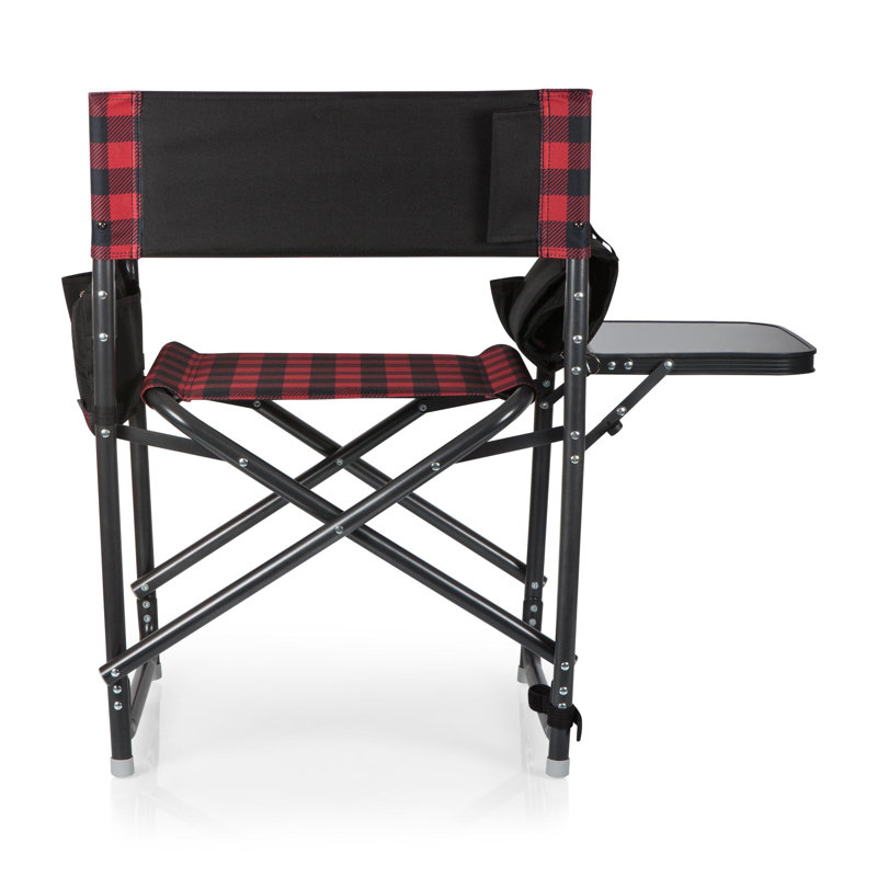 Outdoor Directors Folding Chair with Side Table Schell, Red/Black