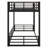 Durable Metal Floor Bunk Bed Frame, Heavy-Duty Noise-Free Design for Kids Teens Adults-1527320010