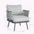 Steel Club Chair Set Water Repellent Cushion