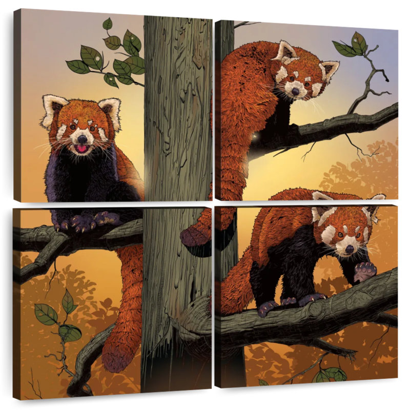 Brampt Red Pandas, 38" H x 38" W