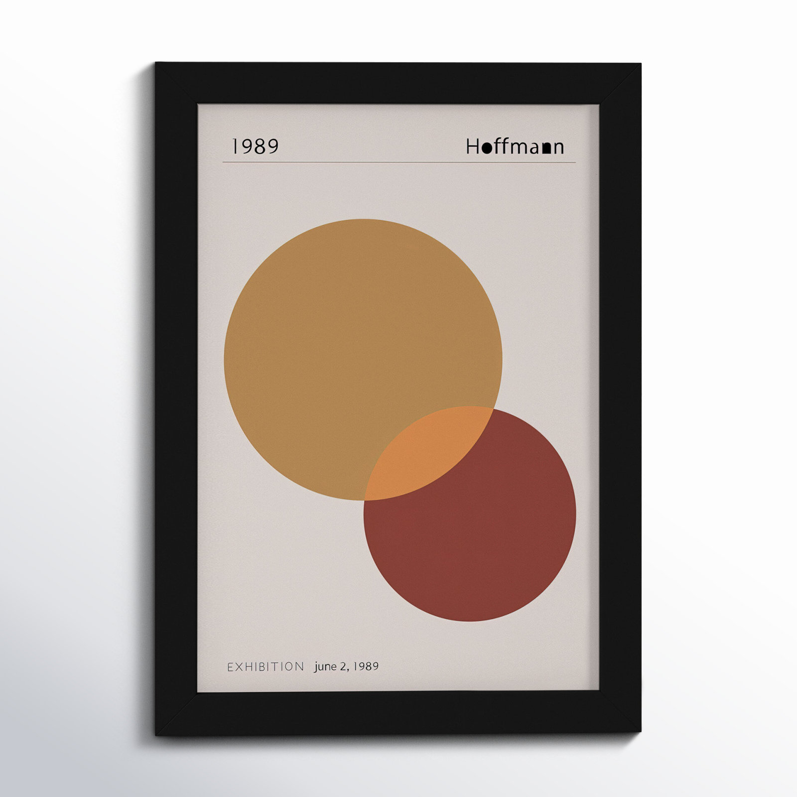 1989 Hoffman Print, Black, 13.2" H x 9.56" W x 0.88" D