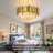 Adjustable Circular Golden Crystal Light
