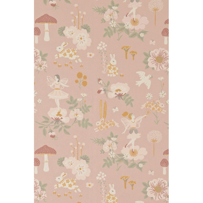 Papier peint vieux jardin , Rose