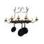 Handforged Oval 8 Light Pot Rack