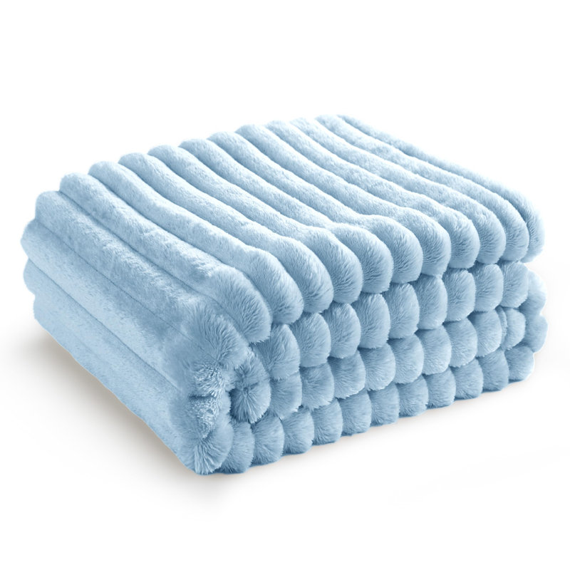 Throw Blanket, W127 x L152cm, Light Blue