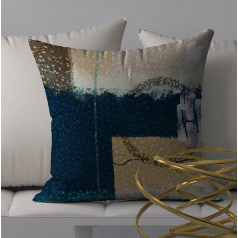 Abstract Throw Pillow, 24" H x 24" W