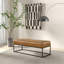 Banc en cuir brun clair Odessa