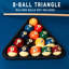 Porte-boules de billard style triangles en bois à 8 boules Style-88998222