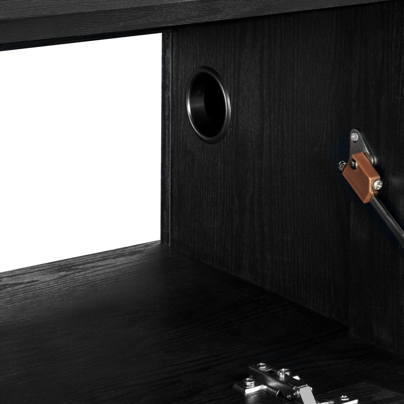 Vaughn 64" Wall Mount TV Stand, Black