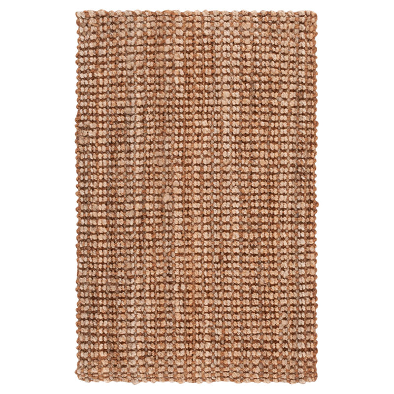 Tapis en jute tissé à la main Kidane, Rectangle 10 po x 14 po
