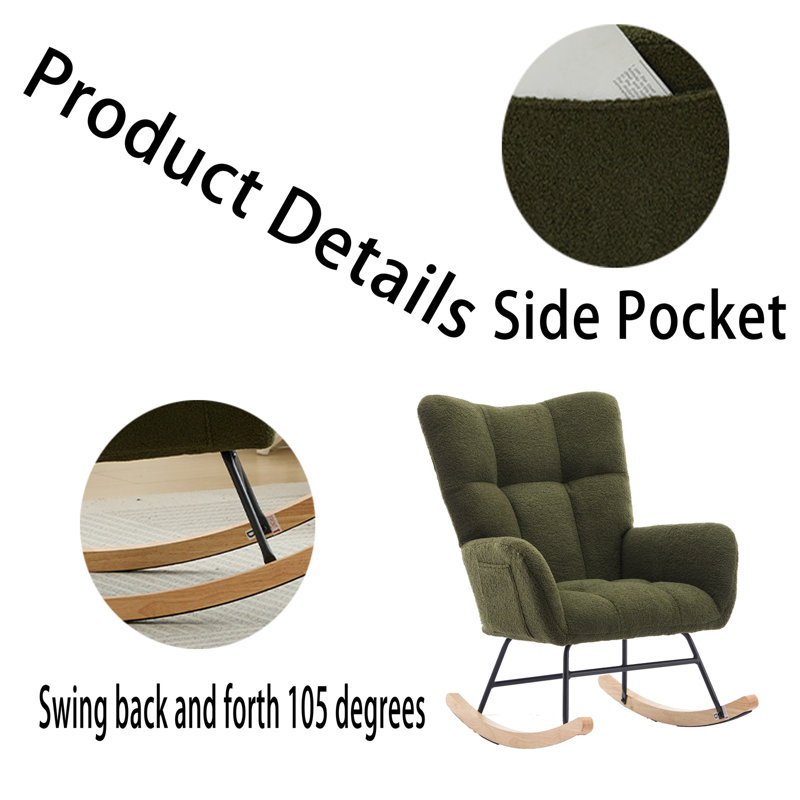 Chaise berçante pour la maison, Vert