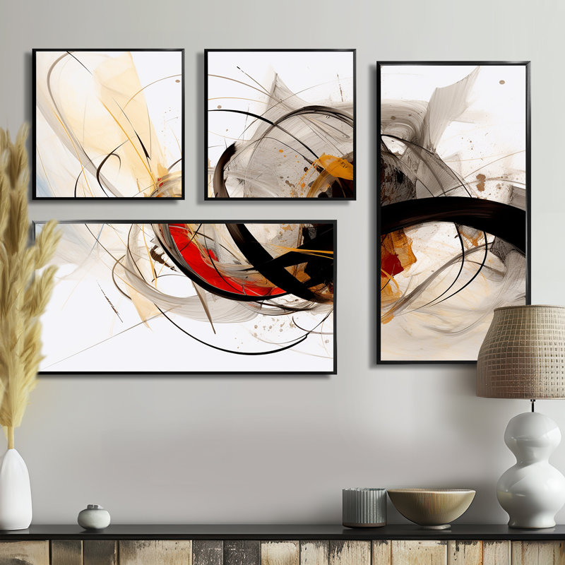 Conversations with Destiny Dynamic Waves - Impressions sur toile 4 pièces, Toile tendue, Ne s’applique pas