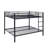 Full Over Full Low Profile Metal Bunk Bed with Ladder, Heavy Duty Black Bunk Bed Frame for Kids, No Box Spring Needed, Space-Saving Design for Small Rooms-1325724955