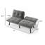 Canapé-lit pliant convertible gris-916535904