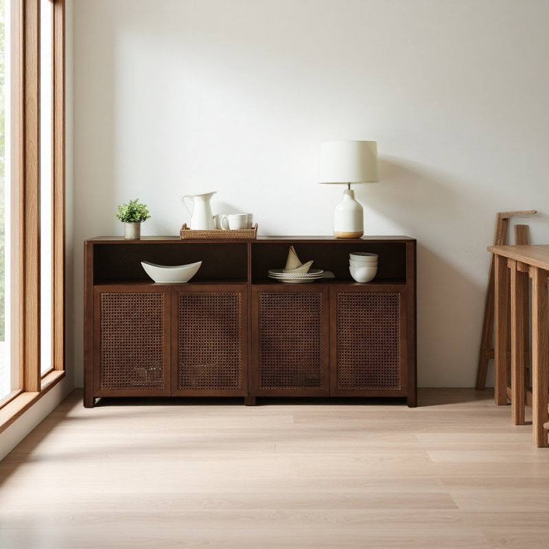 Armoire buffet 63 po Mid-Century, Walnut