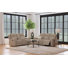 Elizabith 2-piece Upholstered Reclining Sofa Set Taupe