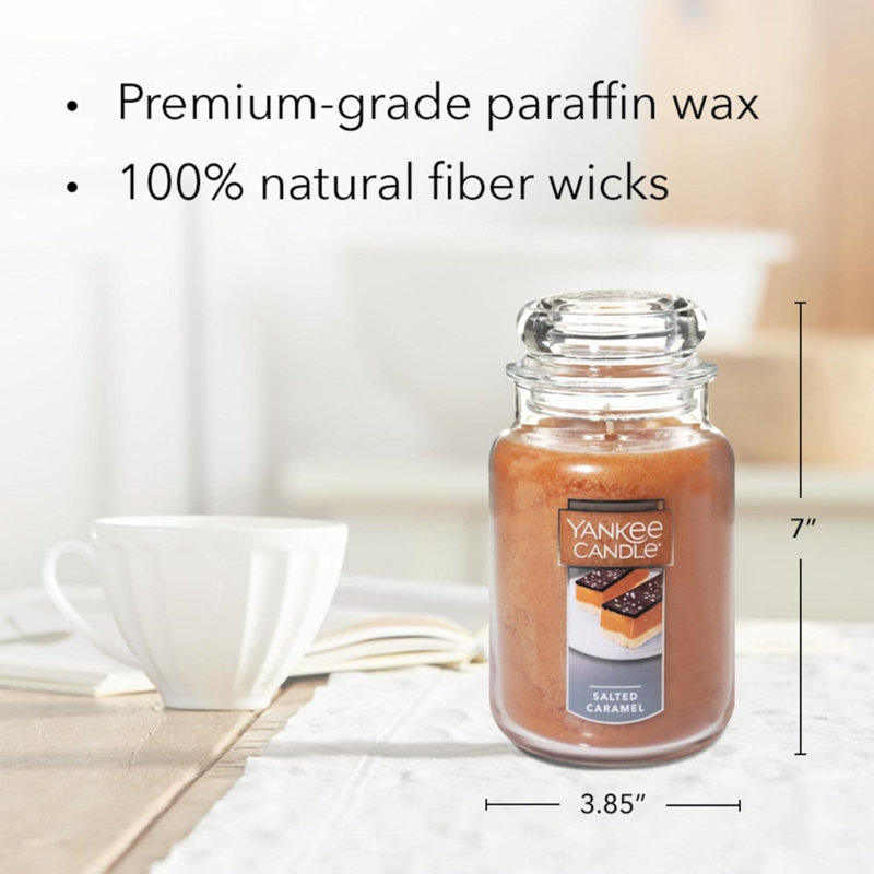 Bougie en pot parfumée au caramel salé