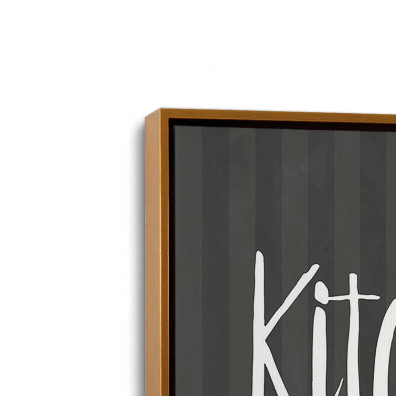 «Kitchen Rules» par Art texturé, L 12 po x H 16 po, Gold, Toile avec cadre