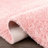 Libero Solid Shag Pink Area Rug-815606489