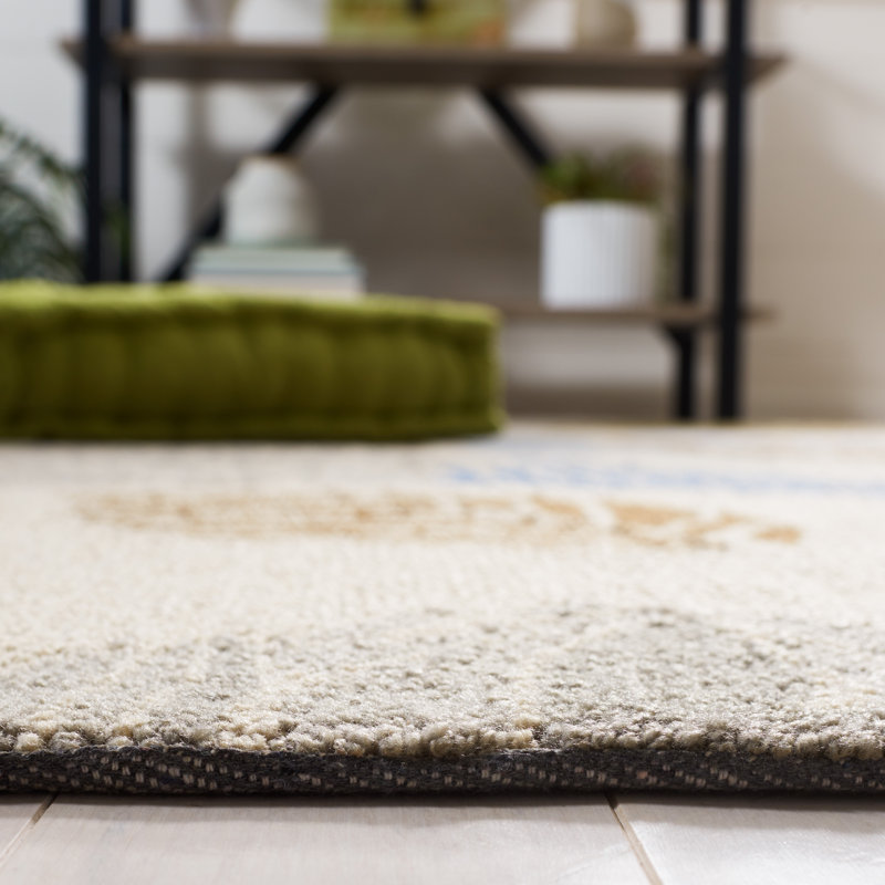Doyle Hand Hooked Performance Floral Rug, Rectangle 2'3" x 3'9"