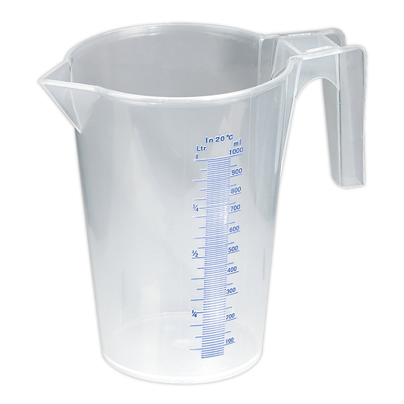 Esquivel Measuring Jug Translucent 1L, 17.1cm H x 17cm W x 12.2cm D