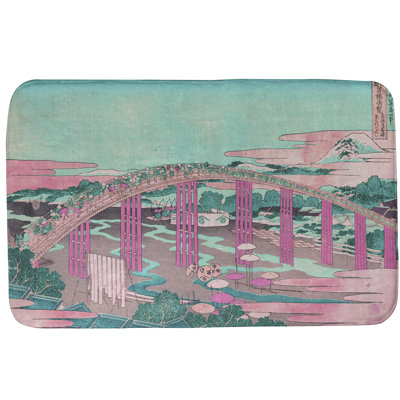 Tapis de bain antidérapant rectangle Japanese Bridge