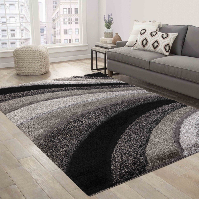 Runner Boise Geometric Shag Area Rug, Rectangle 120 x 170cm