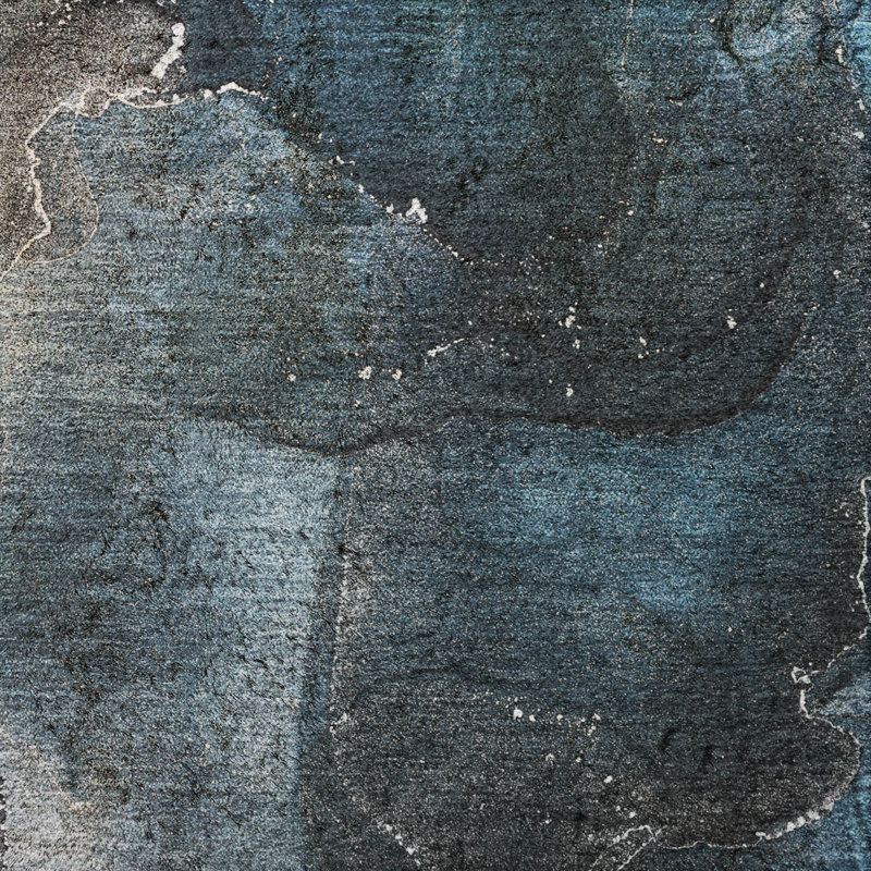 Premium Machine Washable Dream Shag ADS503 Watercolors Rug, Blue, 5' x 7'6"