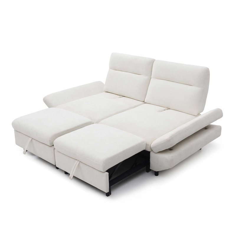 Canapé-lit, canapé-lit convertible coulissant 3 en 1, futon doux avec dossier réglable, canapé en chenille pour le salon / bureau / appartement