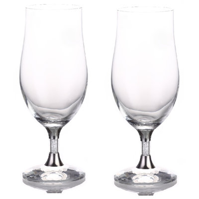 Nero 412ml Handmade Crystal Wine Glass Set