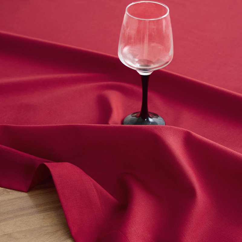 Dru Cotton Linen Dinner Napkins, Scarlet Red
