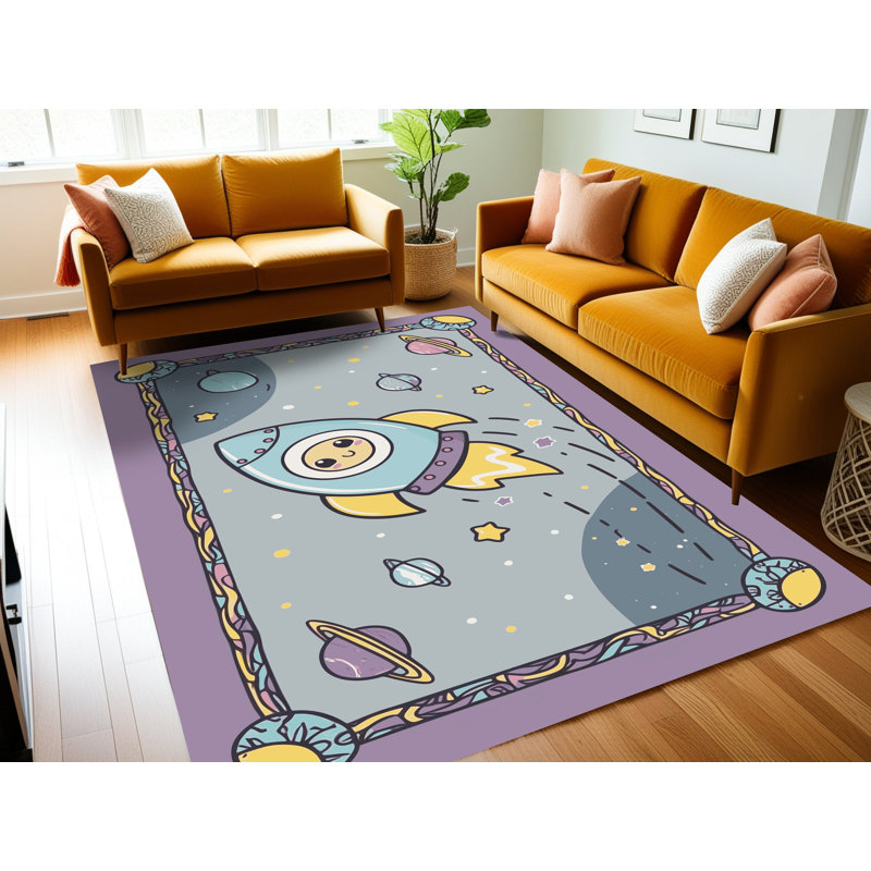 Tapis pour enfants Zoomie, Rectangulaire 8 pi x 10 pi