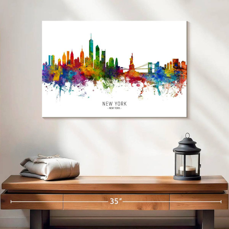 «Sirci Vibrant New York Skyline I», H 16 po x l 24 po