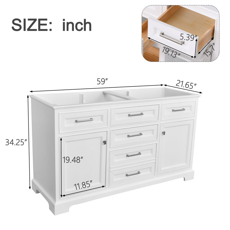 Base de meuble-lavabo double Adimar