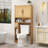 Over The Toilet Rattan Storage Cabinet