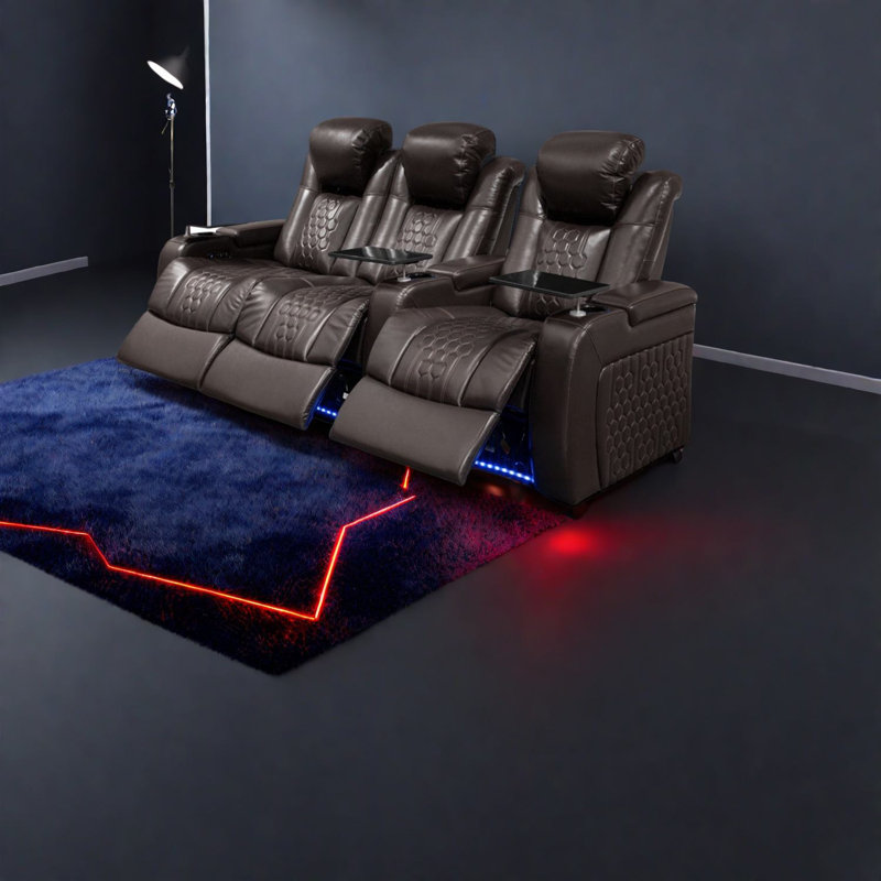 Adjustable Power Recliner, Genuine Leather Comfort, Modern Home Relaxation
