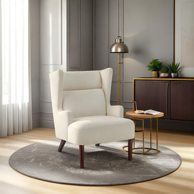 Ferriday 27.5" Flared Arms Chenille Chair