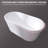 Biocura 55" x 28" Freestanding Soaking Acrylic Bathtub with Overflow Drain & Heat Retention-86646563