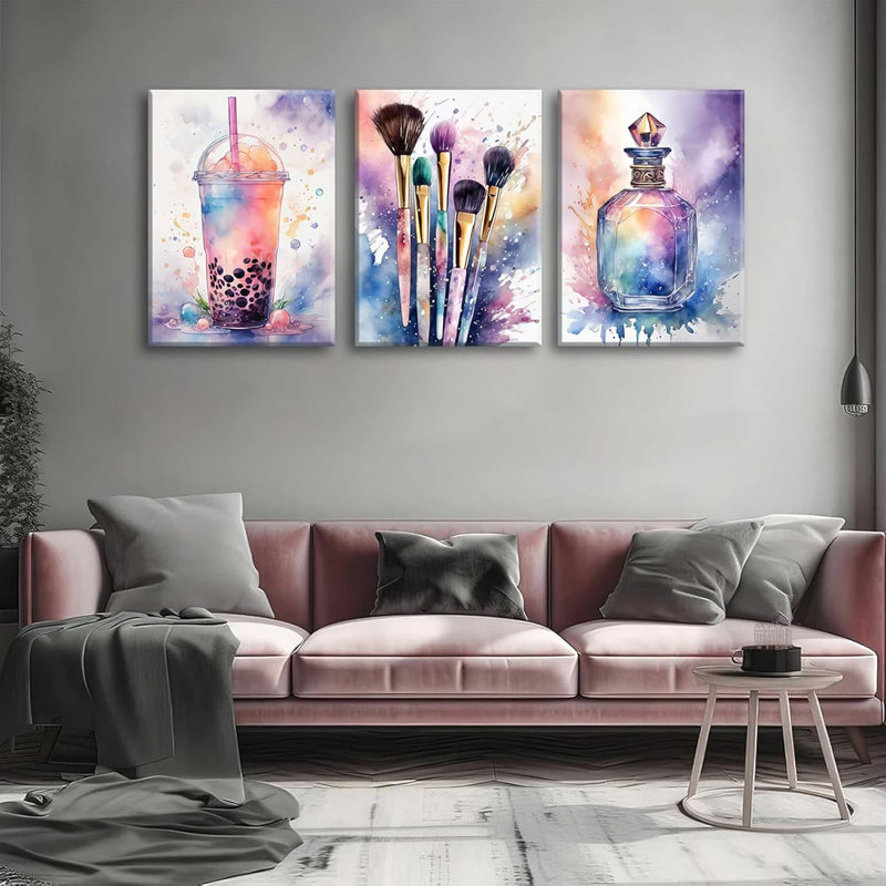 3 Piece Wrapped Canvas Print, 60cm H x 120cm W